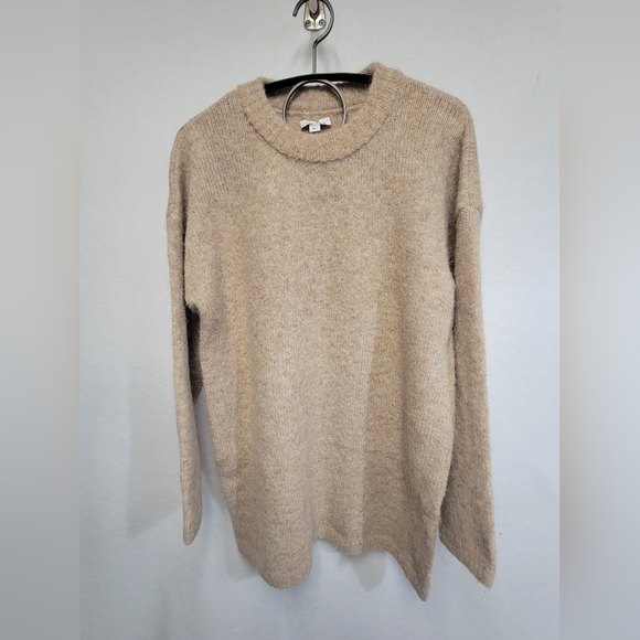 Topshop Knitted Crew Neck Sweater In Oat Womens Size Small (4-6) - Picture 5 of 12